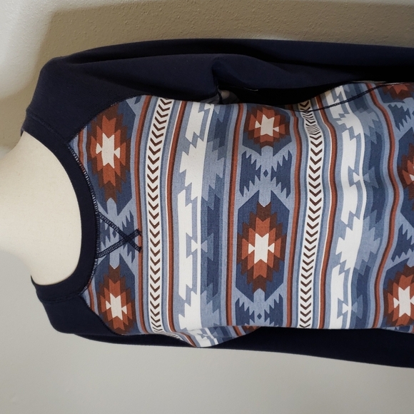 NEW Eddie Bauer Southwest Aztec Mountain Desert Top Athletic Athleisure Fall - Picture 2 of 12